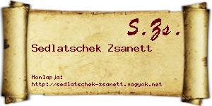 Sedlatschek Zsanett névjegykártya