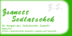 zsanett sedlatschek business card